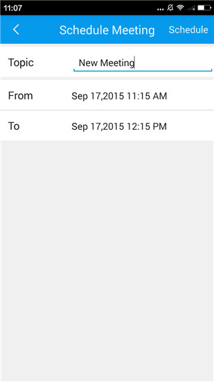 schedule meeting on android