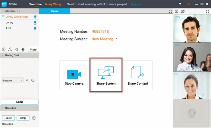 host online meeting